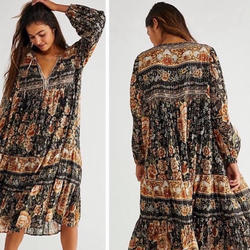 SPELL mystic midi dress lurex medium